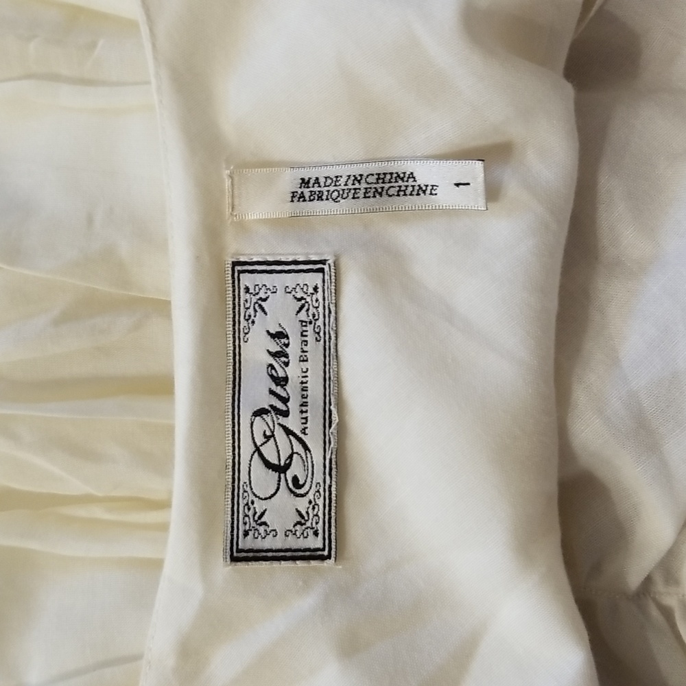 (1) Guess Los Angeles Authentic Brand Cotton Silk Shell Empire Waist Mini Dress - Picture 3 of 10